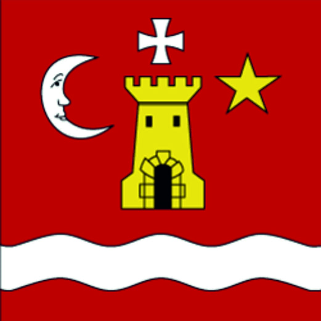 Fahne Gemeinde 3981 Obergesteln Ehemalige Gemeinde (VS) | 30 x 30 cm und Gr&ouml;sser - Bild 1